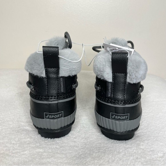 J Sport by Jambu Duck Boots Mary Ankle Rain Waterproof Vegan New Black Size 7 - Picture 10 of 10